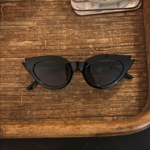 Black cat eye sunglasses